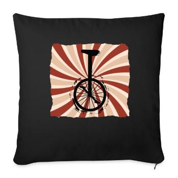 Einrad Retro Unicycle - Sofa pillowcase 17,3'' x 17,3'' (45 x 45 cm) - black - Front