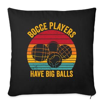 Funny Boccia Ball Retro - Sofa pillowcase 17,3'' x 17,3'' (45 x 45 cm) - black - Front