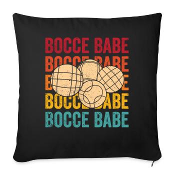 Funny Boccia Ball Retro - Sofa pillowcase 17,3'' x 17,3'' (45 x 45 cm) - black - Front