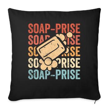 Fabricant de savon amusant - Housse de coussin décorative 45 x 45 cm - noir - Devant