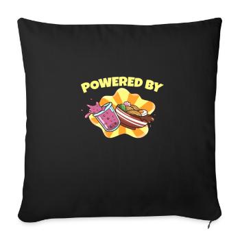Propulsé par Bubble Tea et Frame - Housse de coussin décorative 45 x 45 cm - noir - Devant