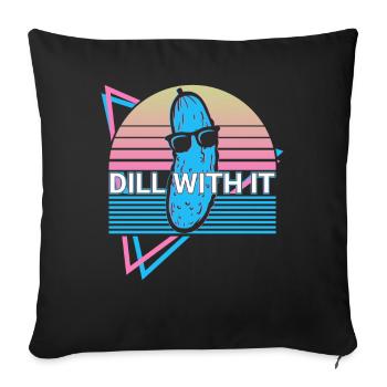 Funny Pickle Retro - Sofa pillowcase 17,3'' x 17,3'' (45 x 45 cm) - black - Front