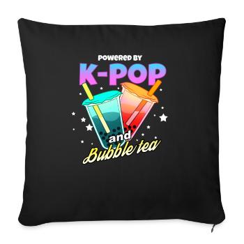 K Pop Und Bubble Tee - Sofakissenbezug 45 x 45 cm - Schwarz - Vorne