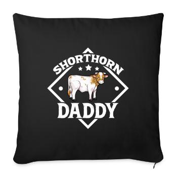 Shorthorn Daddy - Boeuf Shorthorn - Housse de coussin décorative 45 x 45 cm - noir - Devant