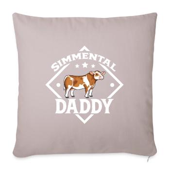 Simmental Daddy - Bœuf Simmental - Housse de coussin décorative 45 x 45 cm - taupe clair - Devant