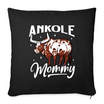 Ankole Mommy - Ankole Boeuf - Housse de coussin décorative 45 x 45 cm - noir - Devant