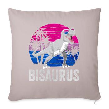 Bi Pride Bisexuel Flag Trex LGBTQ - Housse de coussin décorative 45 x 45 cm - taupe clair - Devant