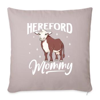 Hereford Mommy - Boeuf Hereford - Housse de coussin décorative 45 x 45 cm - taupe clair - Devant