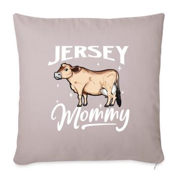 Jersey Maman - Jersey Vache - Housse de coussin décorative 45 x 45 cm - taupe clair - Devant