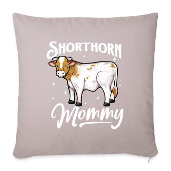 Shorthorn Mommy - Boeuf Shorthorn - Housse de coussin décorative 45 x 45 cm - taupe clair - Devant