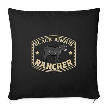 Aberdeen Angus Beef - Black Angus Rancher - Sofa pillowcase 17,3'' x 17,3'' (45 x 45 cm) - black - Front