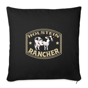 Holstein-Friesian Beef - Holstein Rancher - Sofa pillowcase 17,3'' x 17,3'' (45 x 45 cm) - black - Front