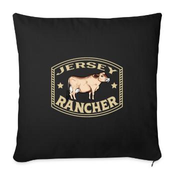Jersey Beef - Jersey Rancher - Sofa pillowcase 17,3'' x 17,3'' (45 x 45 cm) - black - Front