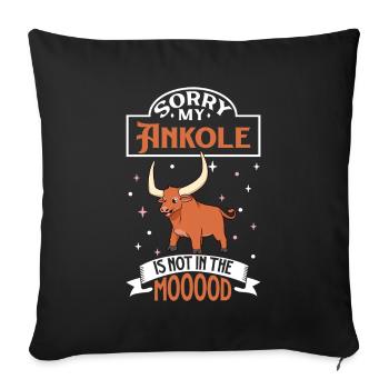 Not in the mood - Ankole - Sofa pillowcase 17,3'' x 17,3'' (45 x 45 cm) - black - Front
