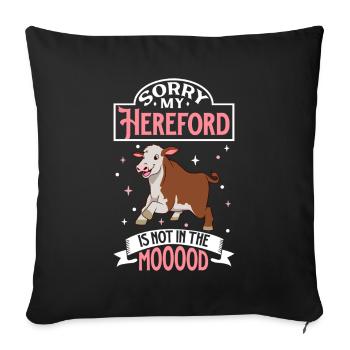 Not in the mood - Hereford - Sofa pillowcase 17,3'' x 17,3'' (45 x 45 cm) - black - Front