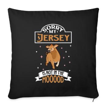 Not in the mood - Jersey - Sofa pillowcase 17,3'' x 17,3'' (45 x 45 cm) - black - Front