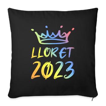 Lloret De Mar 2023 - Sofa pillowcase 17,3'' x 17,3'' (45 x 45 cm) - black - Front