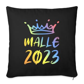 Malle 2023 - Sofa pillowcase 17,3'' x 17,3'' (45 x 45 cm) - black - Front