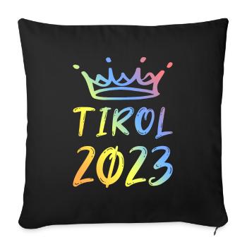 Tyrol 2023 - Housse de coussin décorative 45 x 45 cm - noir - Devant