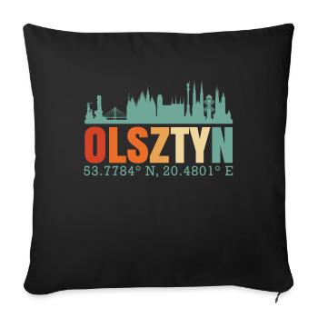 Poland Olsztyn Skyline - Sofa pillowcase 17,3'' x 17,3'' (45 x 45 cm) - black - Front