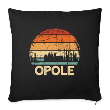 Poland Opole Skyline - Sofa pillowcase 17,3'' x 17,3'' (45 x 45 cm) - black - Front