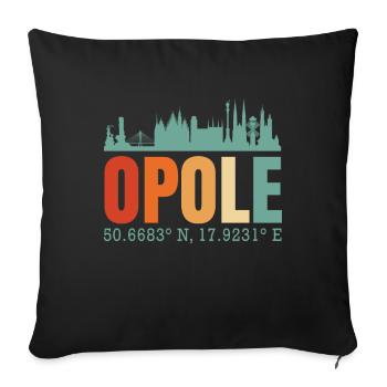 Poland Opole.Skyline - Sofa pillowcase 17,3'' x 17,3'' (45 x 45 cm) - black - Front