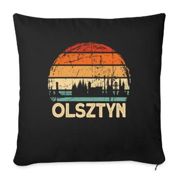 Poland Olsztyn Skyline - Sofa pillowcase 17,3'' x 17,3'' (45 x 45 cm) - black - Front