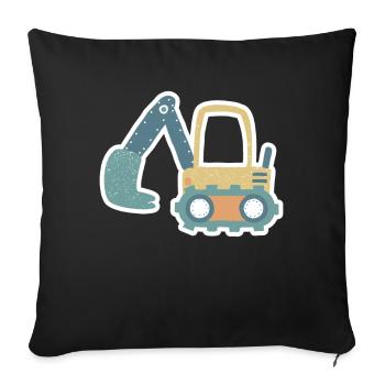 Pelle mignonne Enfants Garçons Filles - Housse de coussin décorative 45 x 45 cm - noir - Devant