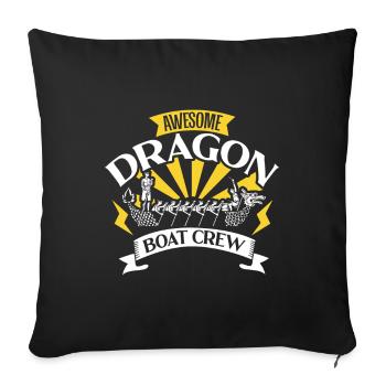 Fantastische Drachenboot Crew - Sofakissenbezug 45 x 45 cm - Schwarz - Vorne
