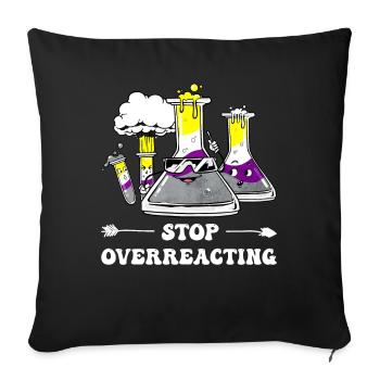 Non-Binary Pride Flag Chemistry Teacher - Sofa pillowcase 17,3'' x 17,3'' (45 x 45 cm) - black - Front