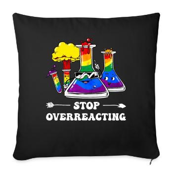 Gay Pride Regenbogenflagge Wissenschaftslehrer - Sofakissenbezug 45 x 45 cm - Schwarz - Vorne