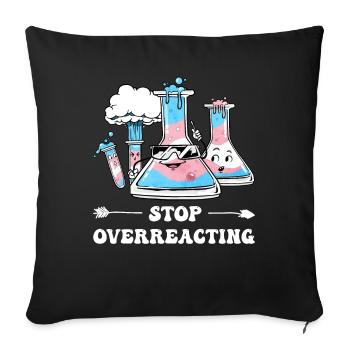 Transgender Trans Flag Science Teacher - Sofa pillowcase 17,3'' x 17,3'' (45 x 45 cm) - black - Front