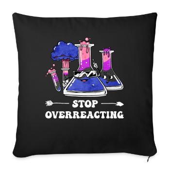 Gender Fluid Pride Flag Professeur de chimie - Housse de coussin décorative 45 x 45 cm - noir - Devant