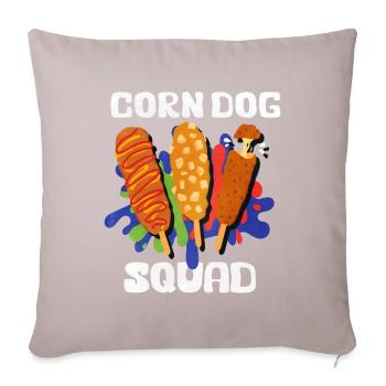 Corn Dog Squad - Sofa pillowcase 17,3'' x 17,3'' (45 x 45 cm) - light taupe - Front