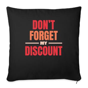 Pension de retraité drôle N’oubliez pas ma réduction - Housse de coussin décorative 45 x 45 cm - noir - Devant
