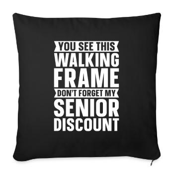 Pensioner Pension Humor - Sofa pillowcase 17,3'' x 17,3'' (45 x 45 cm) - black - Front