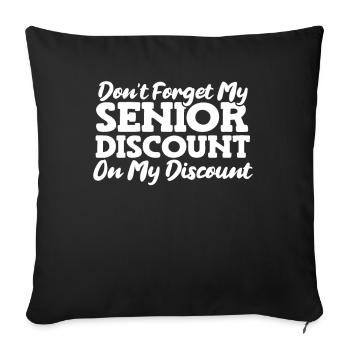 Pensioner Pension Humor - Sofa pillowcase 17,3'' x 17,3'' (45 x 45 cm) - black - Front