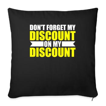 Pension de retraité N’oubliez pas ma réduction - Housse de coussin décorative 45 x 45 cm - noir - Devant