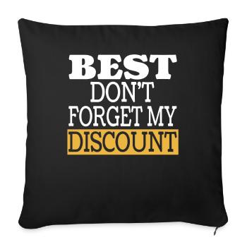 Pension de retraité drôle N’oubliez pas ma réduction - Housse de coussin décorative 45 x 45 cm - noir - Devant