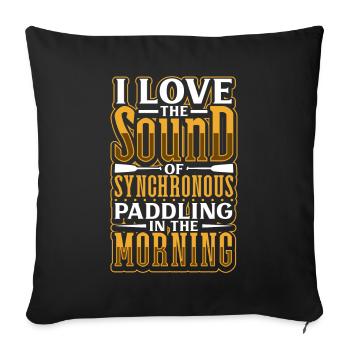 The sound of paddling - dragon boat - Sofa pillowcase 17,3'' x 17,3'' (45 x 45 cm) - black - Front
