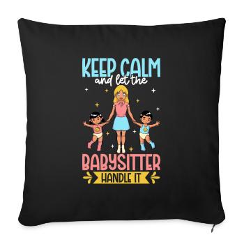 Let the babysitter do it - Nanny - Sofa pillowcase 17,3'' x 17,3'' (45 x 45 cm) - black - Front