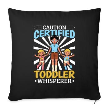 Certified babysitter - Sofa pillowcase 17,3'' x 17,3'' (45 x 45 cm) - black - Front