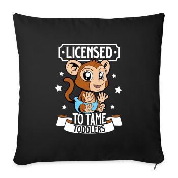Toddler Tamer - Babysitter - Sofa pillowcase 17,3'' x 17,3'' (45 x 45 cm) - black - Front
