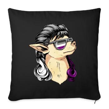 Asexual Pride Ace Flag Mullet Chihuahua Dog S - Housse de coussin décorative 45 x 45 cm - noir - Devant