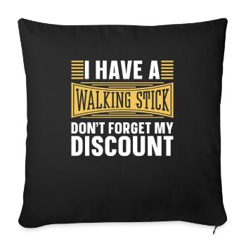 Pension de retraité drôle N’oubliez pas ma réduction - Housse de coussin décorative 45 x 45 cm - noir - Devant
