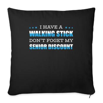 Pensioner Pension Humor - Sofa pillowcase 17,3'' x 17,3'' (45 x 45 cm) - black - Front