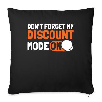 Pension de retraite Fun N’oubliez pas ma réduction - Housse de coussin décorative 45 x 45 cm - noir - Devant
