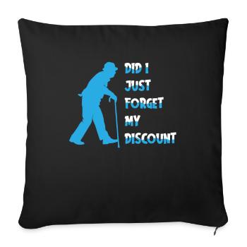 Pension de retraité drôle N’oubliez pas ma réduction - Housse de coussin décorative 45 x 45 cm - noir - Devant