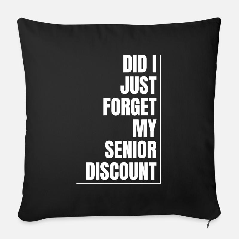 Pensioner pension funny - Sofa pillowcase 17,3'' x 17,3'' (45 x 45 cm) - black