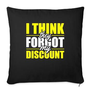 Pension de retraité N’oubliez pas ma réduction - Housse de coussin décorative 45 x 45 cm - noir - Devant